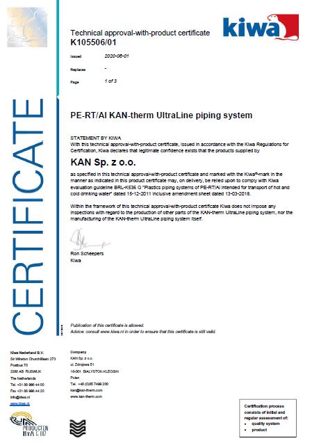 System KAN-therm UltraLine с новыми сертификатами!