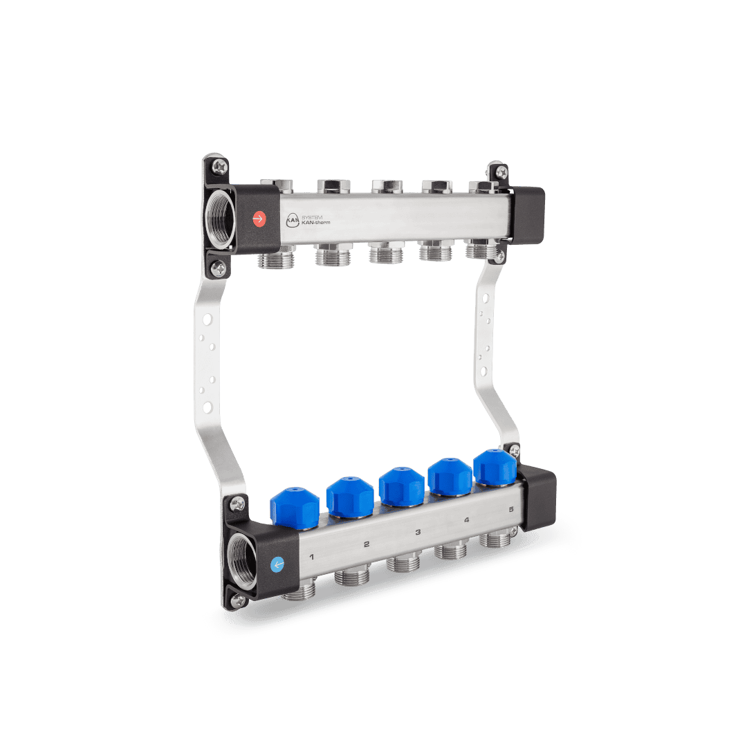 KAN-therm - Коллекторы InoxFlow - Коллекторы с регулирующими клапанами и клапанами для приводов - Серия UVS