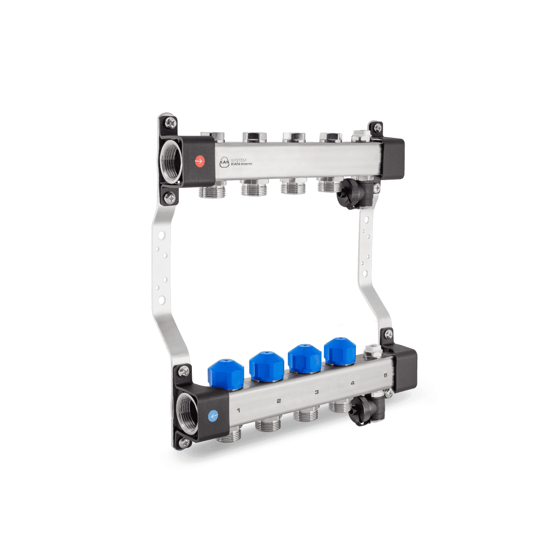 KAN-therm - Коллекторы InoxFlow - Коллекторы с регулирующими клапанами и клапанами для приводов и вентиляционной секции - серия UVST