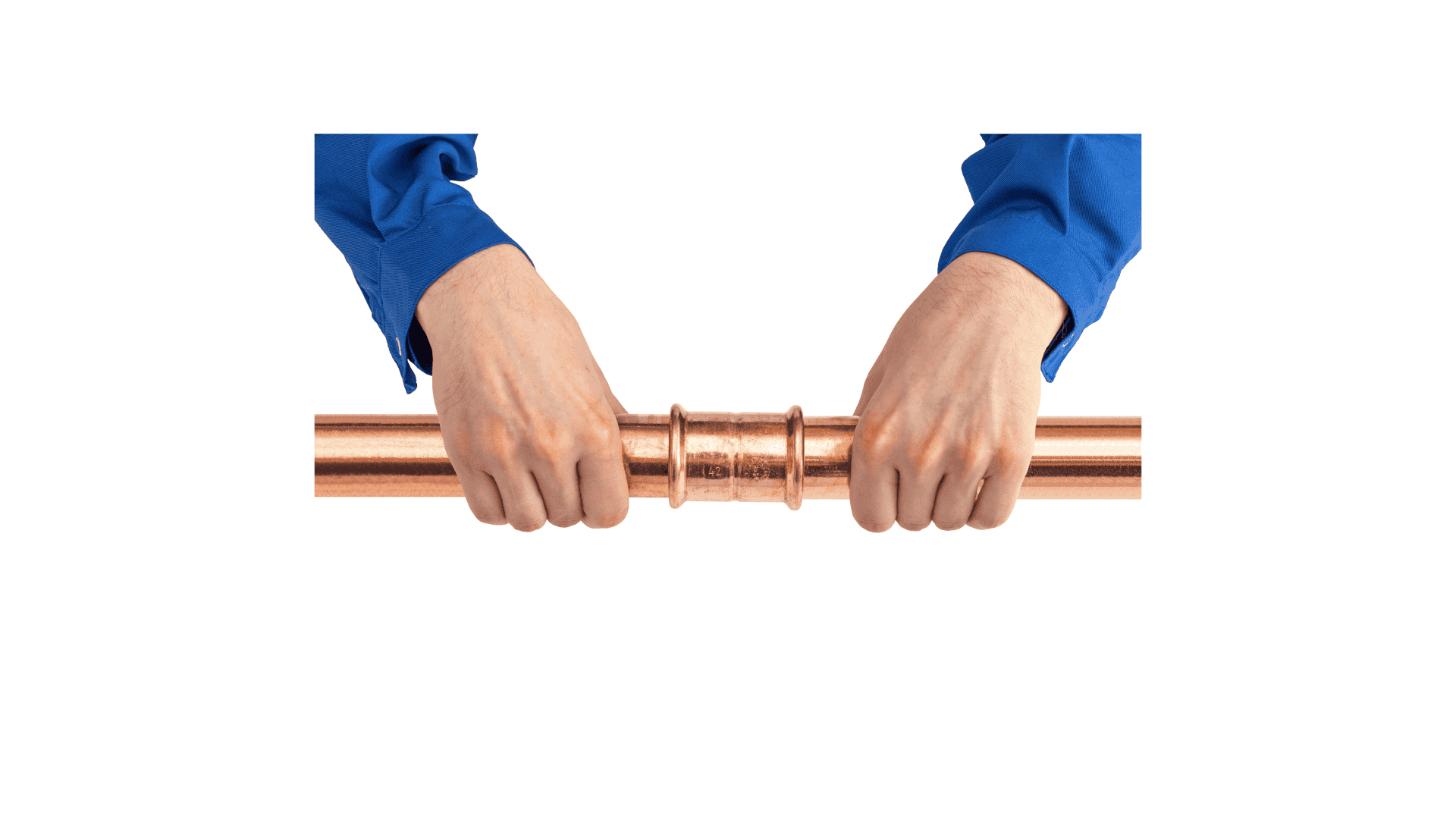 KAN-therm - система Copper - Вставьте трубу в фитинг на требуемую глубину